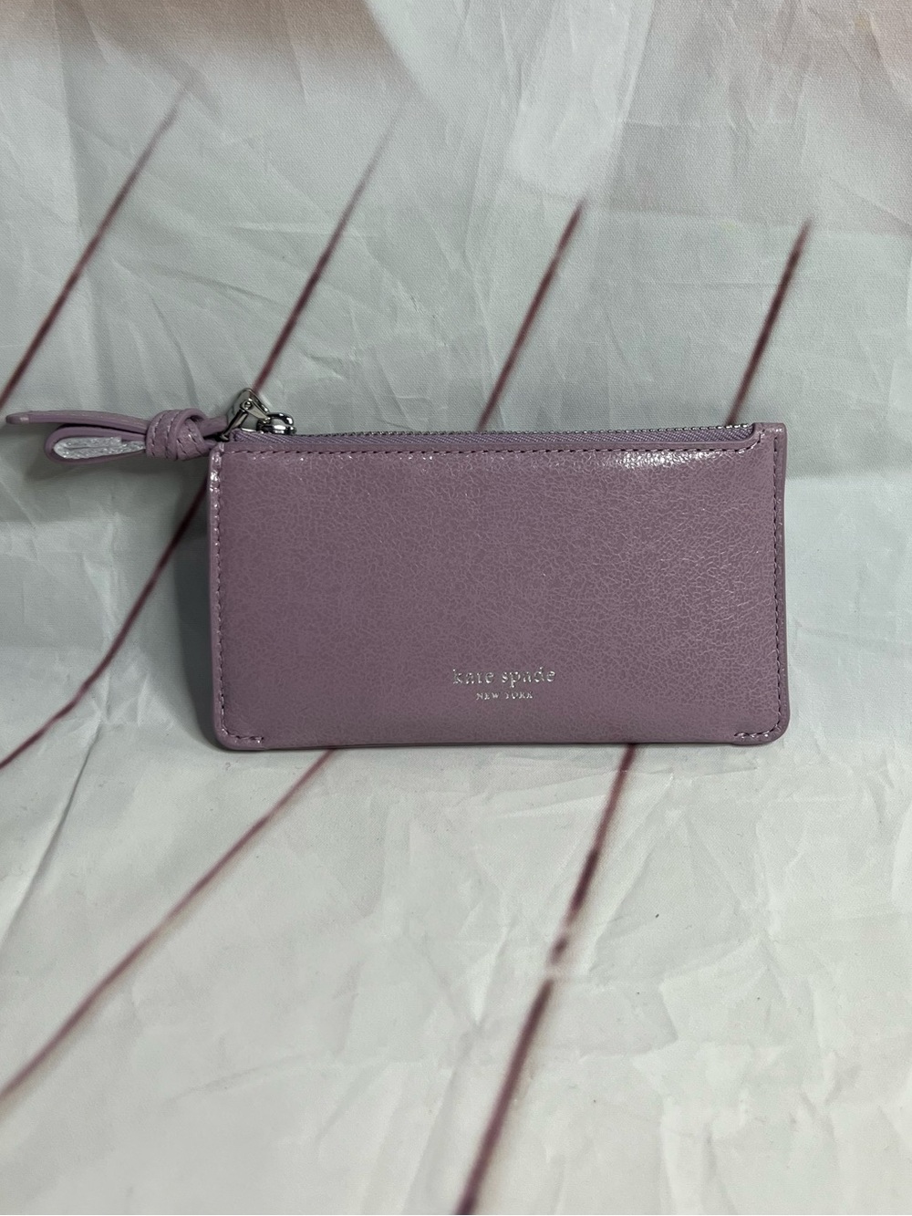 kate spade Lilac Leather Zip Card Wallet